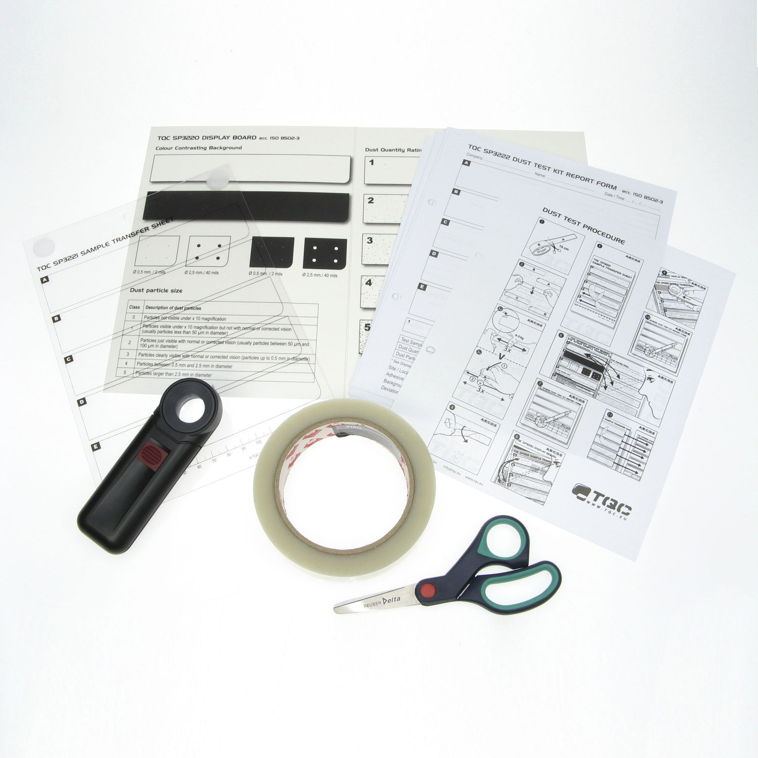 TQC Dust Test Kit - SP3200 표면 오염 측정기, 먼지 테스트